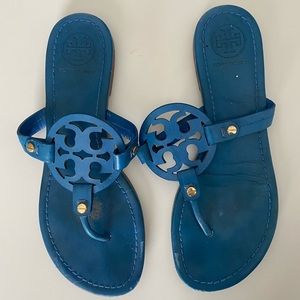 Tory Burch Miller Sandals 7.5 Cobalt Blue